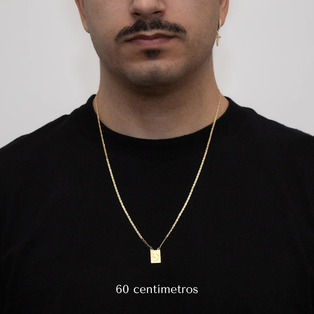 Escapulario masculino - são jorge banhado a ouro 18k