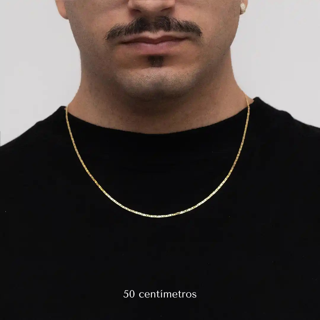 Corrente Piastrine 2mm Banhado a Ouro 18k