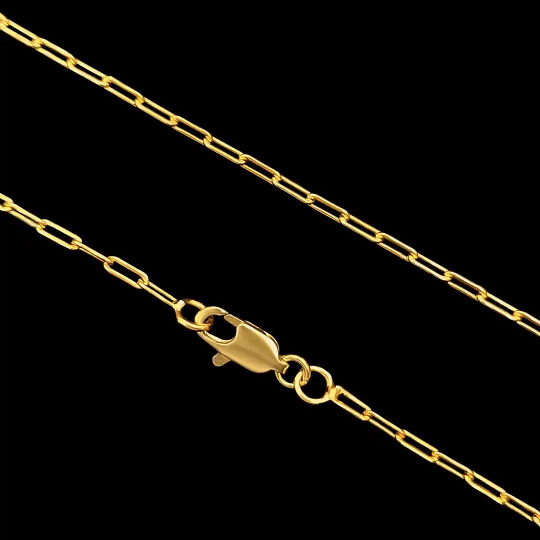 corrente banhada a ouro masculina - cartier long 2mm - ouro 18k