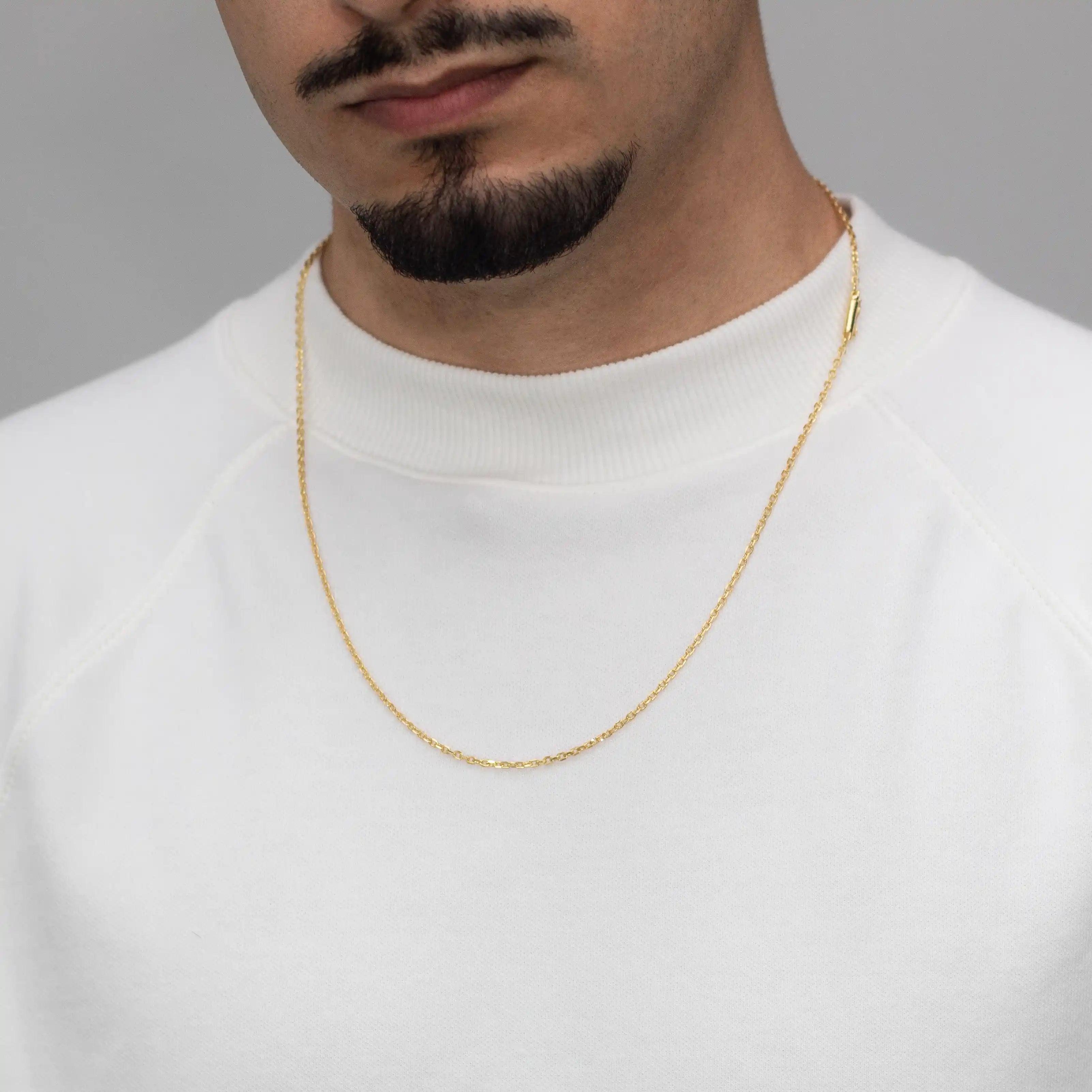 corrente masculina cartier cadeado banhado a ouro 18k