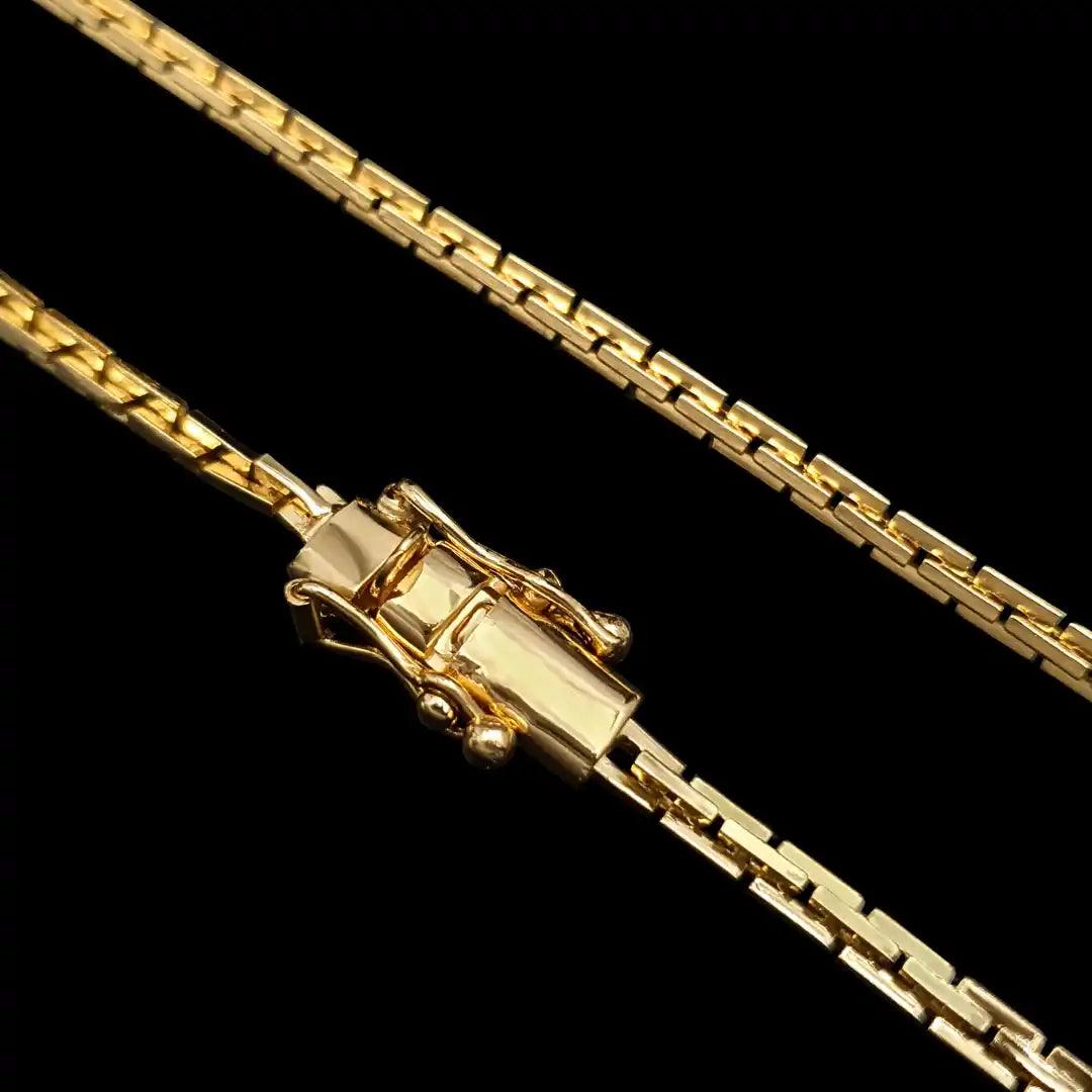 corrente banhada a ouro masculina - cartier quadrada 4mm - ouro 18k