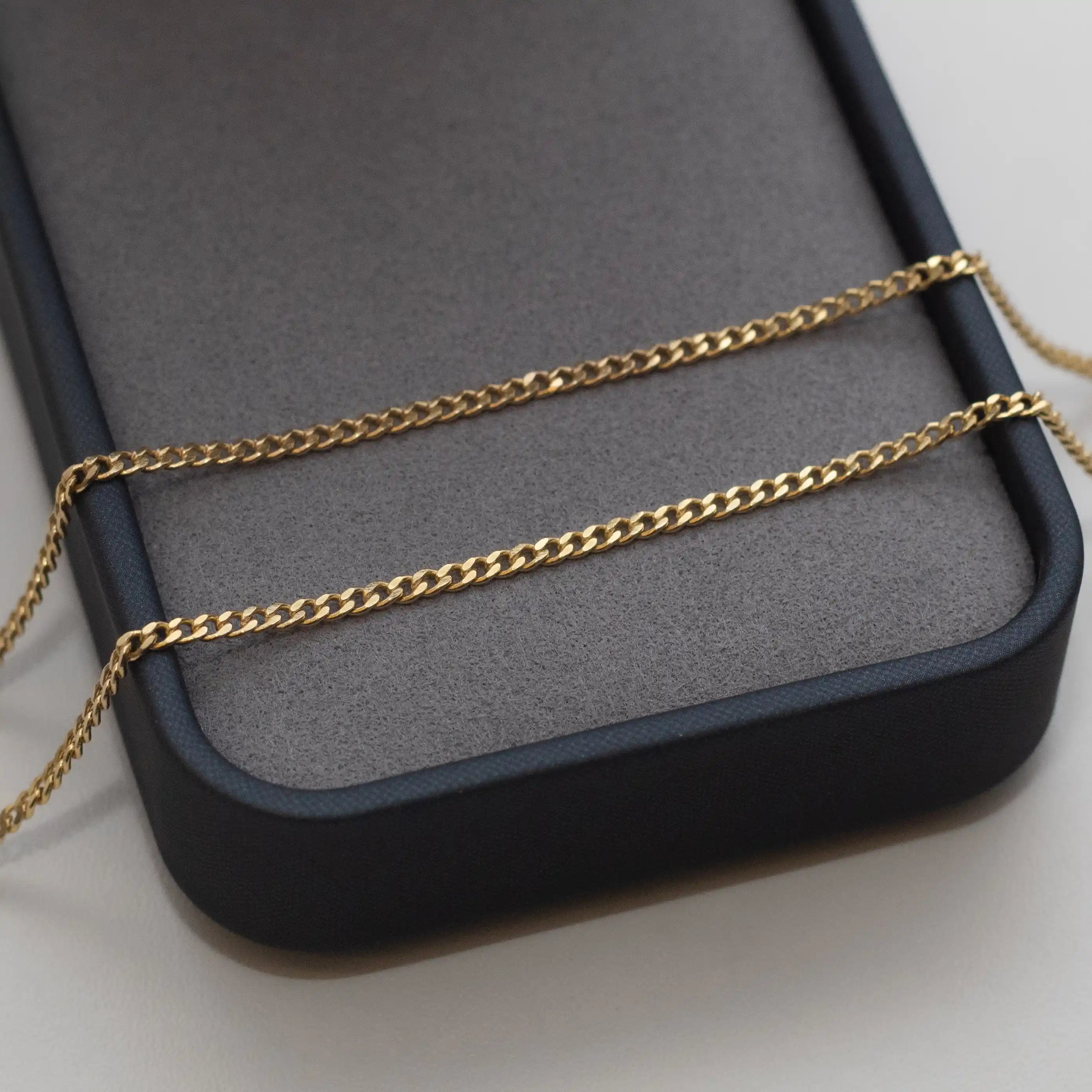 corrente banhada a ouro masculina - grumet 2mm - 18k