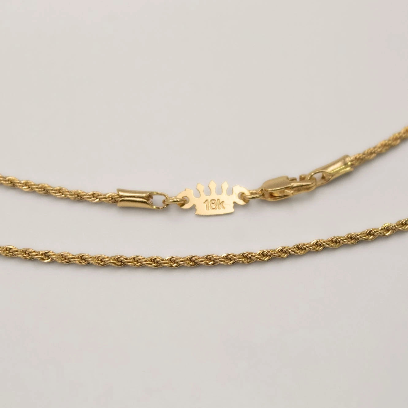 Pulseira Rope Elo Baiano 1,5mm Banhado a ouro 18k