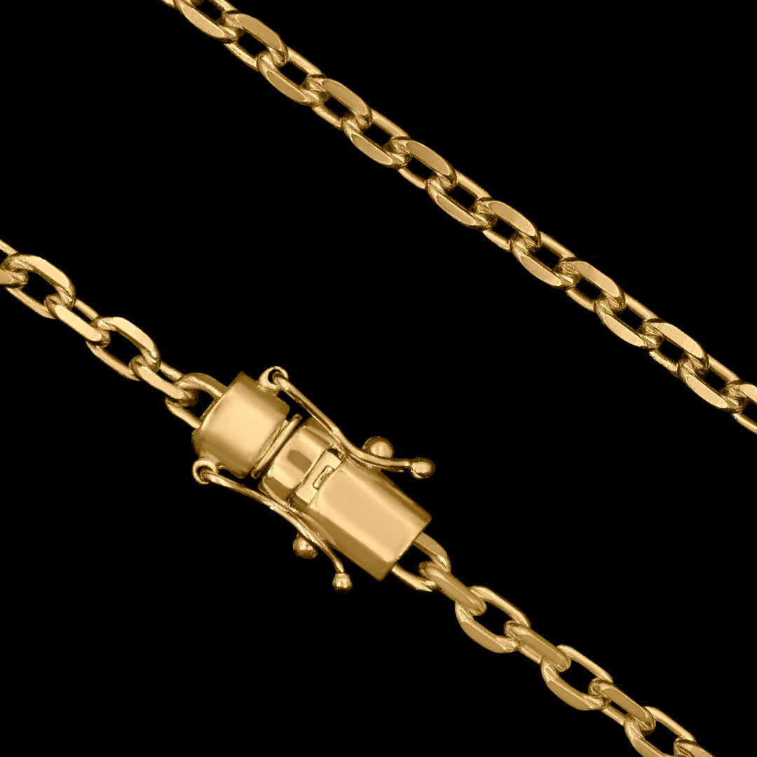 corrente masculina cartier cadeado banhado a ouro 18k