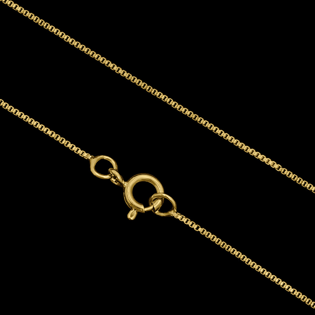 corrente banhada a ouro masculina - veneziana 1mm - 18k