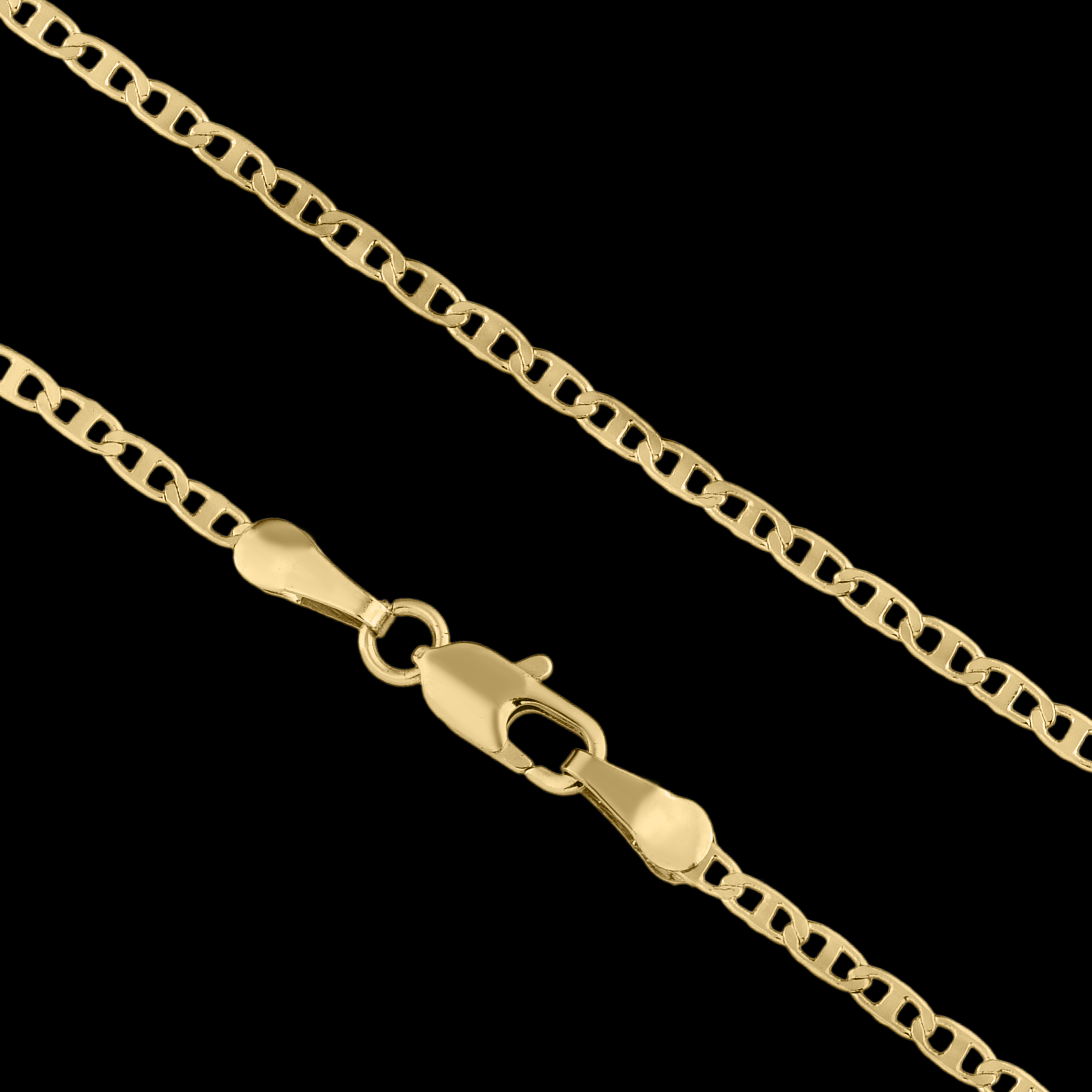 corrente banhada a ouro masculina - Mariner 2mm 18k