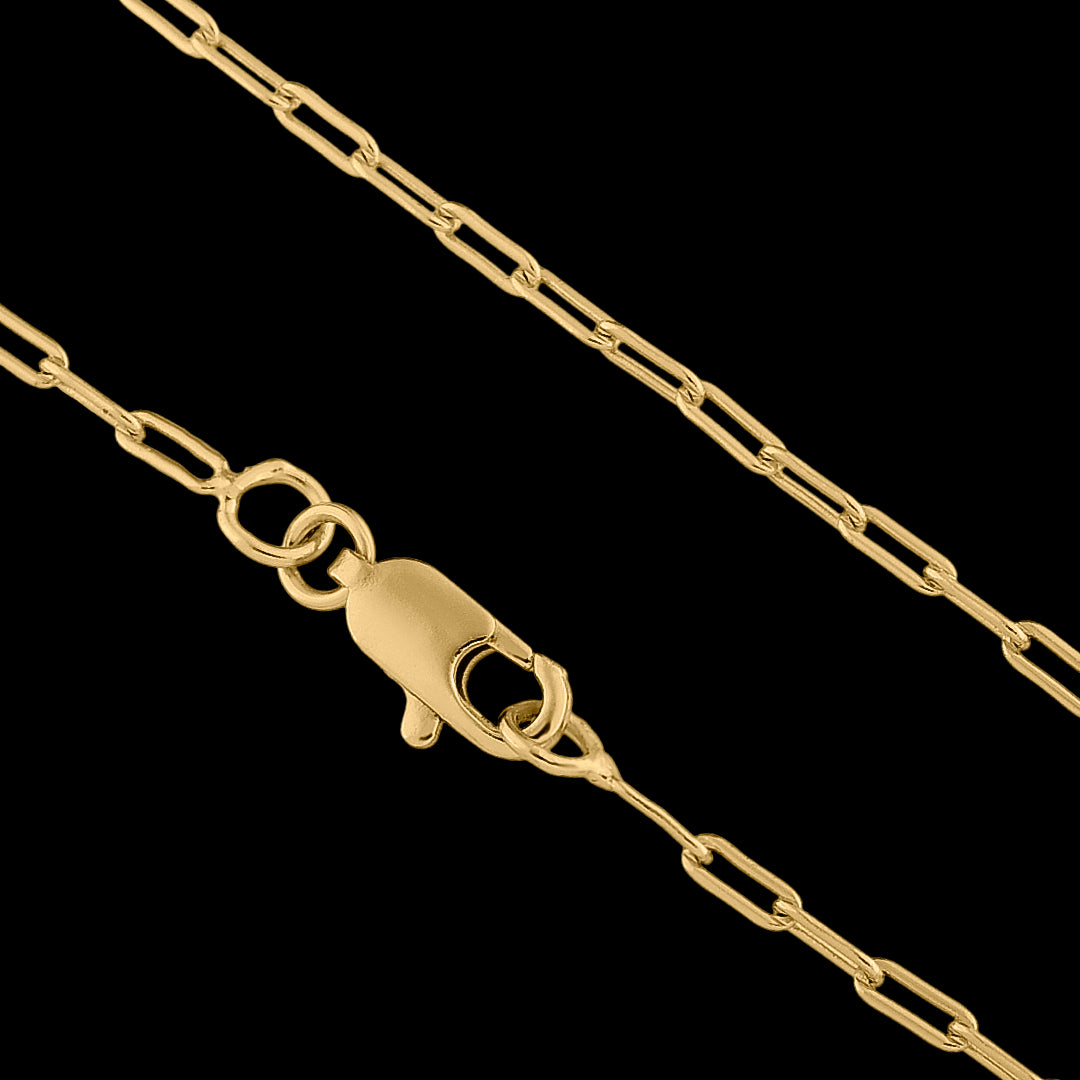 corrente banhada a ouro masculina - cartier long 2mm - ouro 18k
