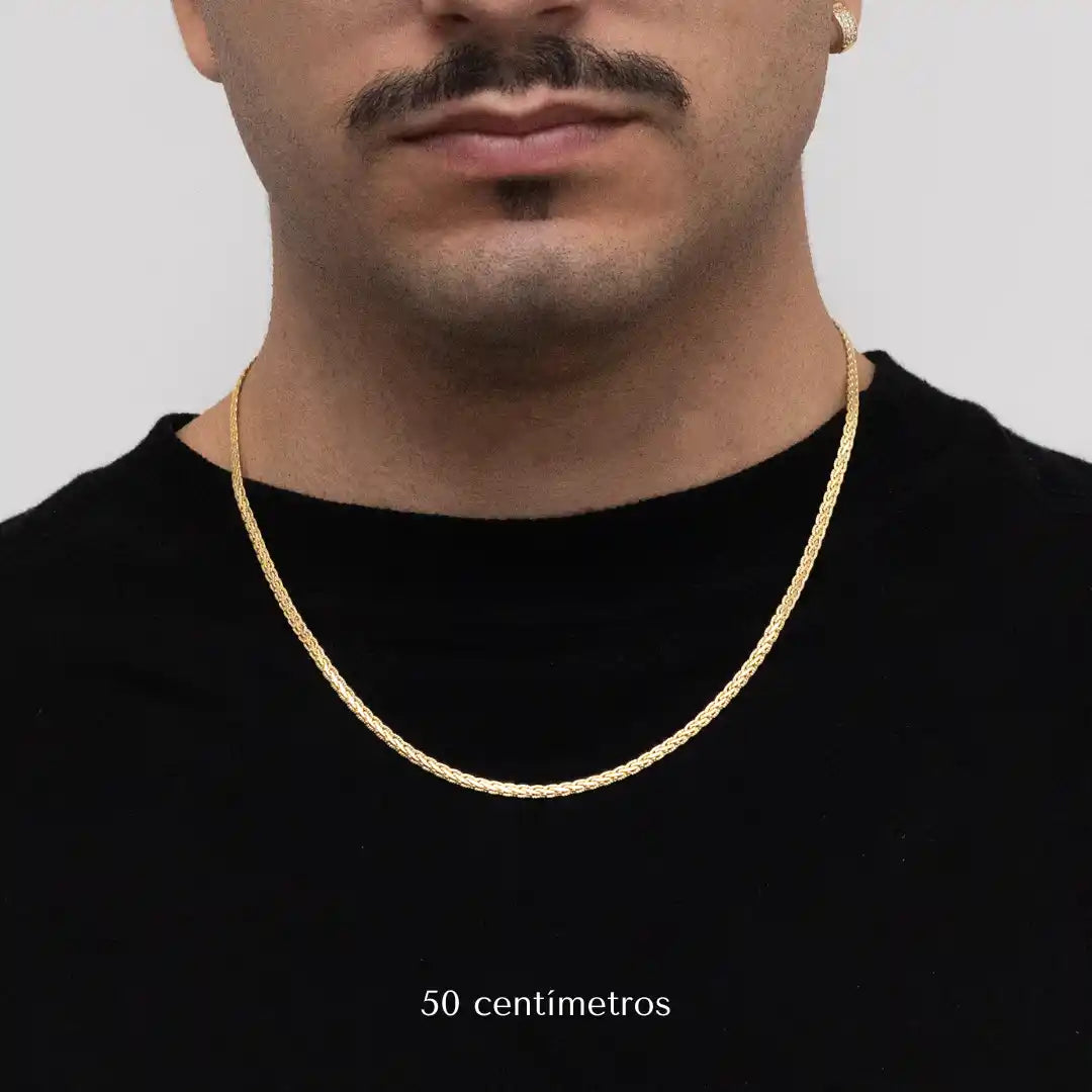 Corrente Royal Link 3mm Banhado a Ouro 18k