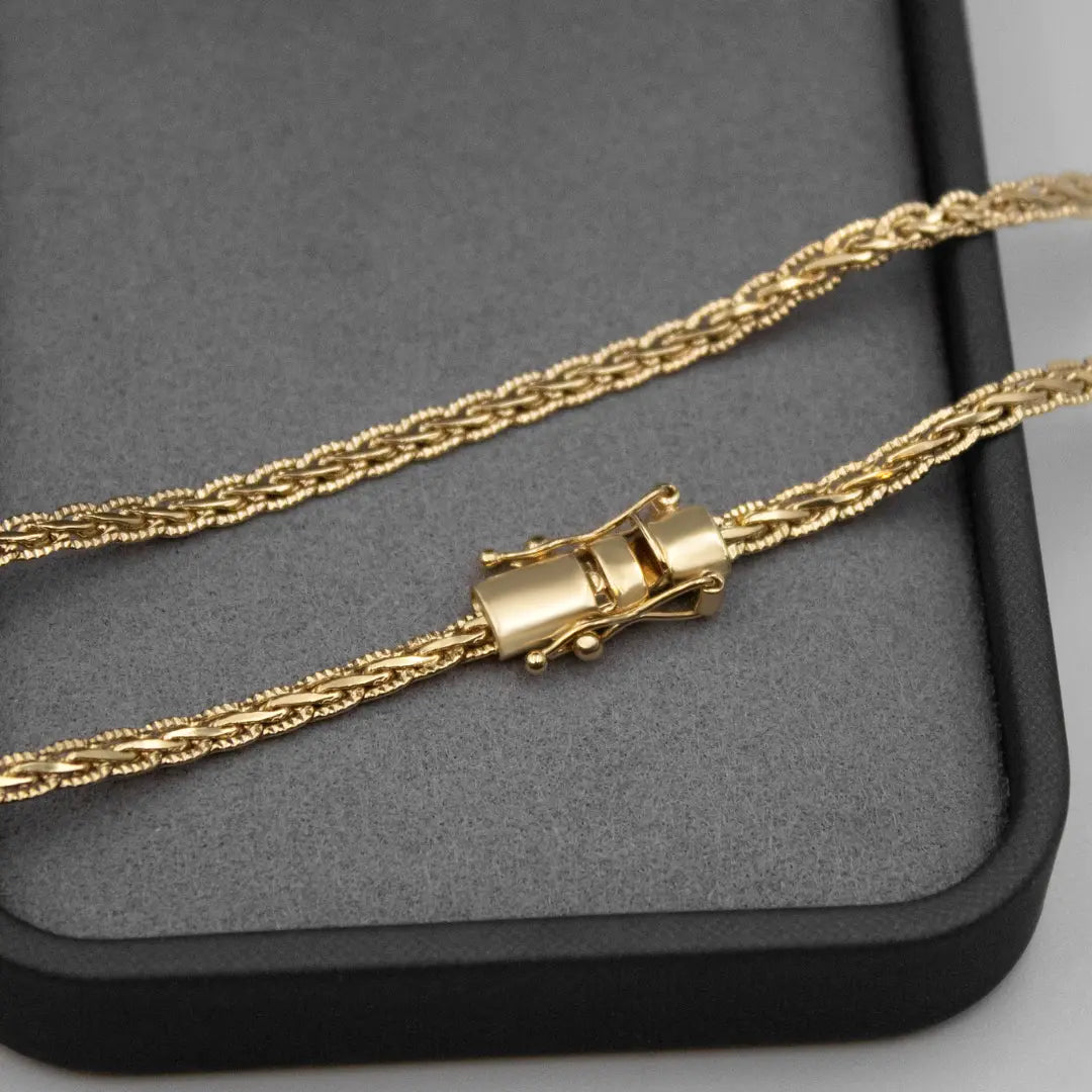 Corrente Royal Link 3mm Banhado a Ouro 18k