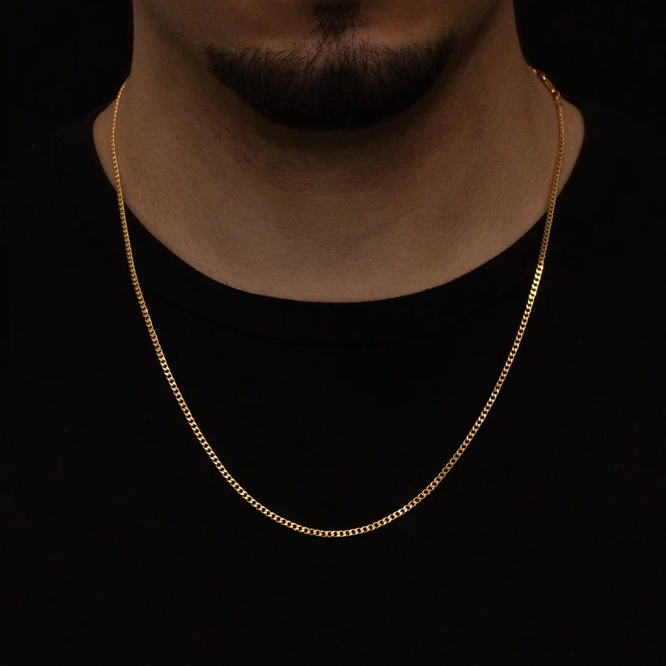 corrente de ouro masculina - grumet 2mm 60cm - 18k