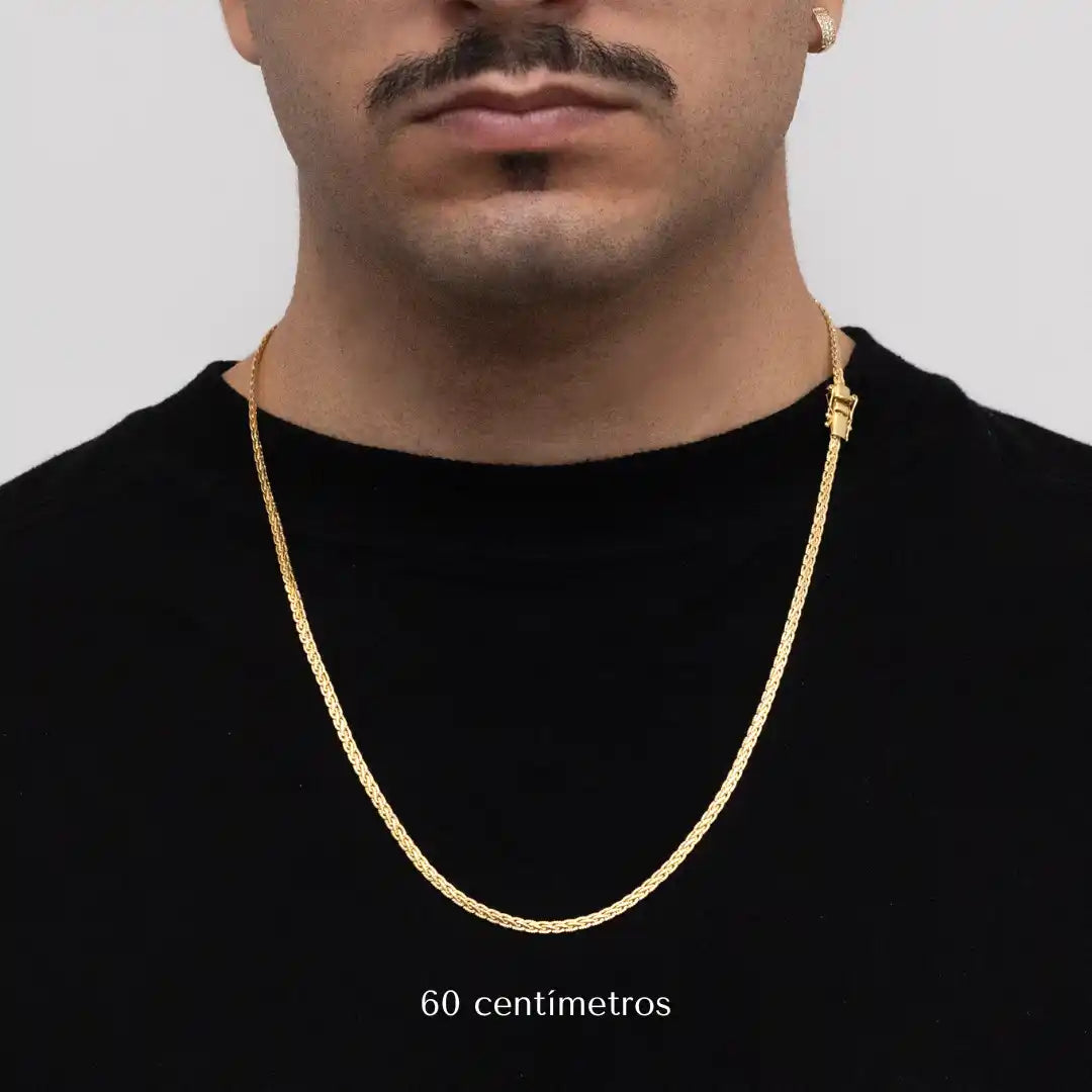 Corrente Royal Link 3mm Banhado a Ouro 18k