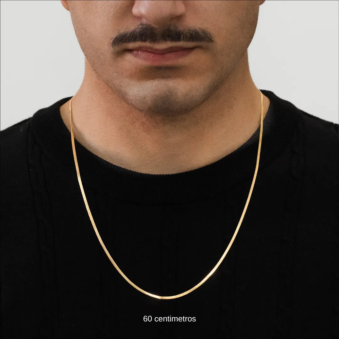 Corrente Laminada 2mm Banhado a Ouro 18k