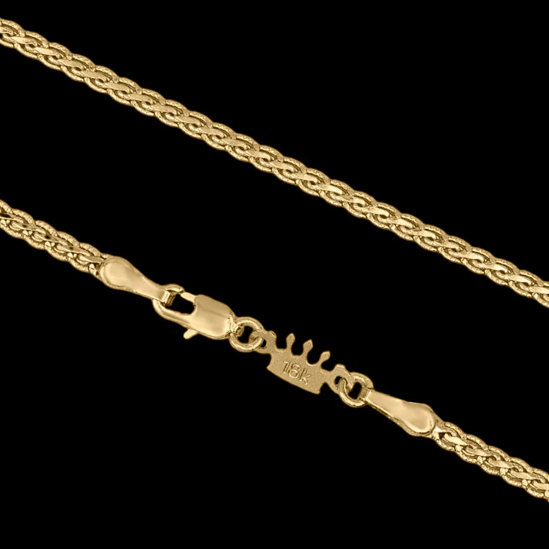 Corrente Royal Link 2.3mm banhado a ouro 18k