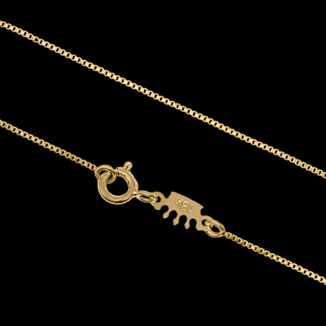 corrente banhada a ouro masculina - veneziana 1mm - 18k