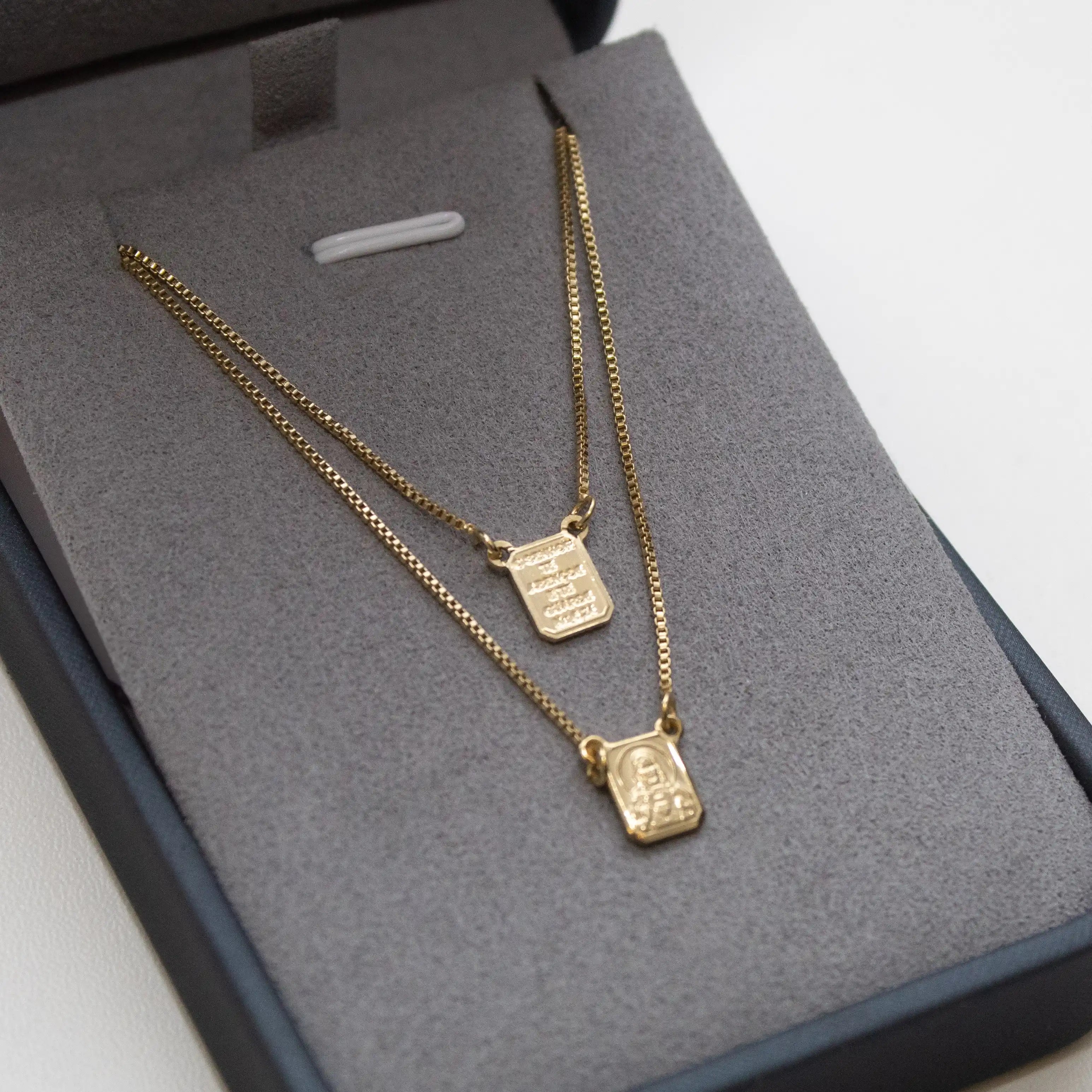 Escapulário Jesus Banhado a Ouro 18k