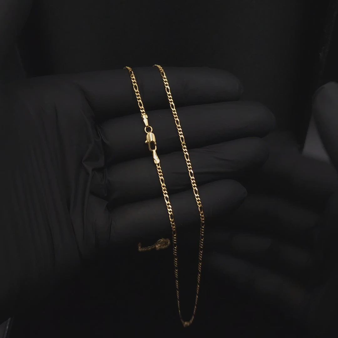 corrente banhada a ouro masculina - 3x1 2mm - ouro 18k