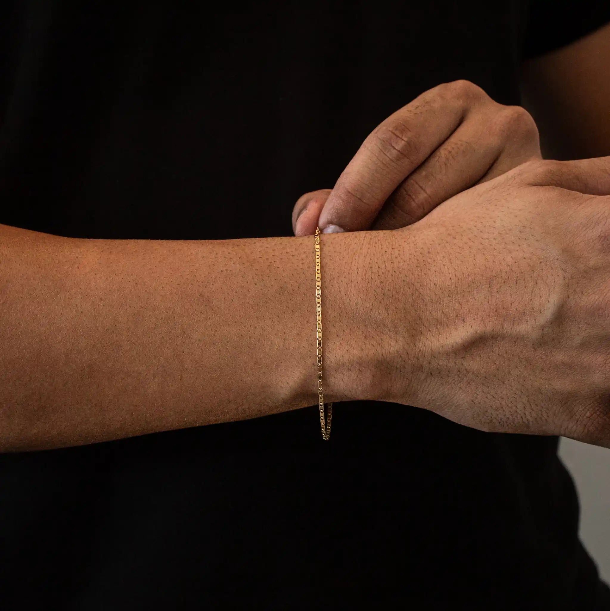 Pulseira Piastrine 2mm Banhado a Ouro 18k