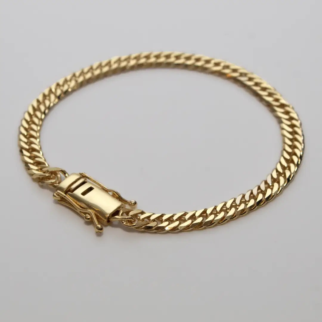 Pulseira Grumet Duplo 5,5mm Banhado a Ouro 18k