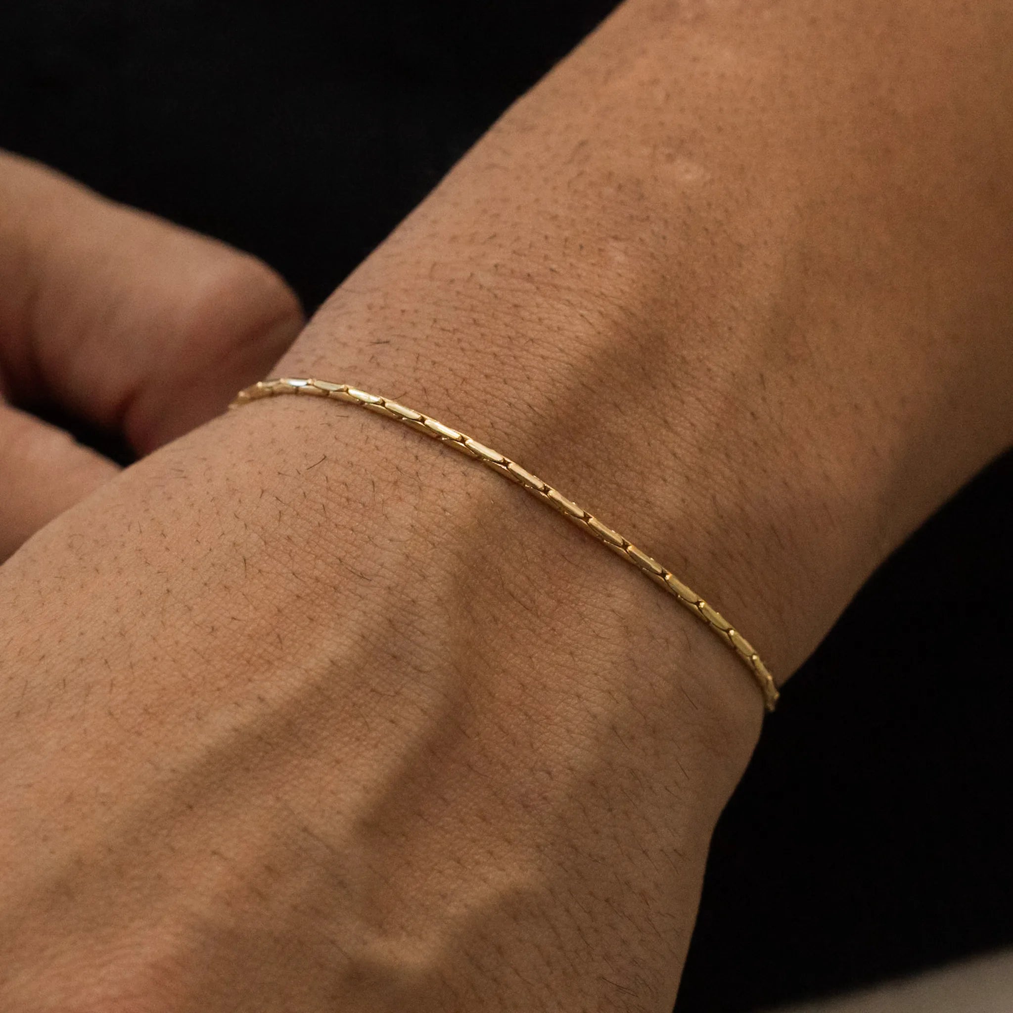 Pulseria Square 2mm Banhado a Ouro 18k