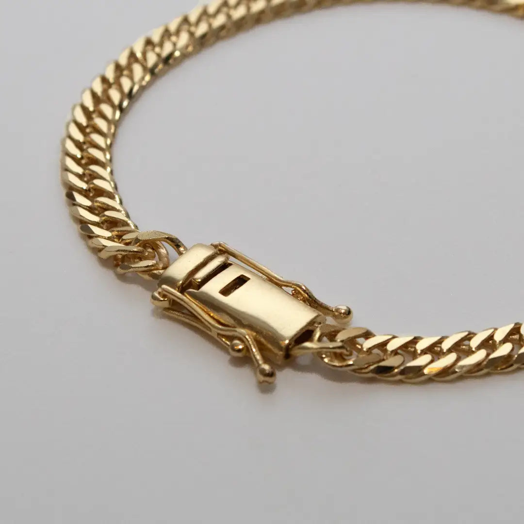 Pulseira Grumet Duplo 5,5mm Banhado a Ouro 18k