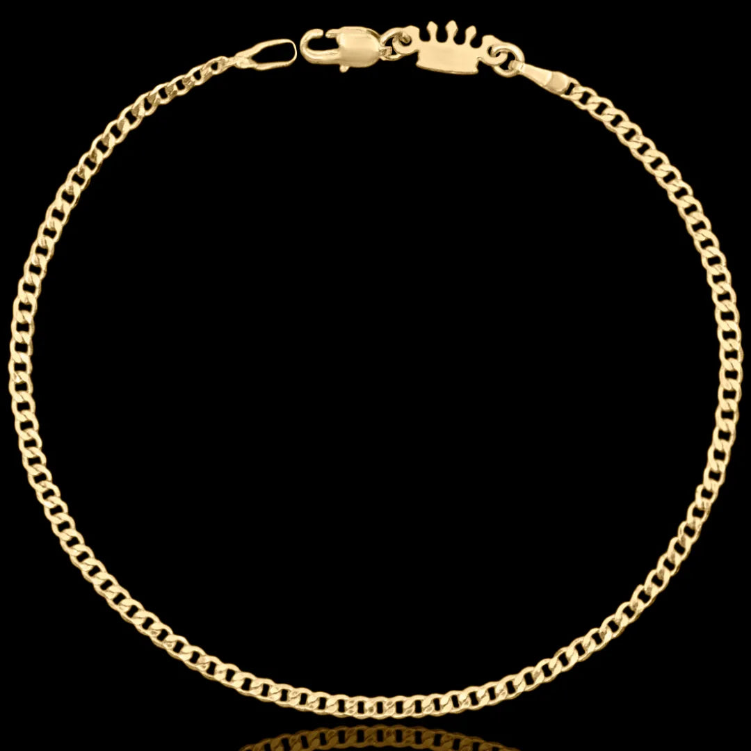 Pulseira Escama 2mm Banhado a ouro 18k