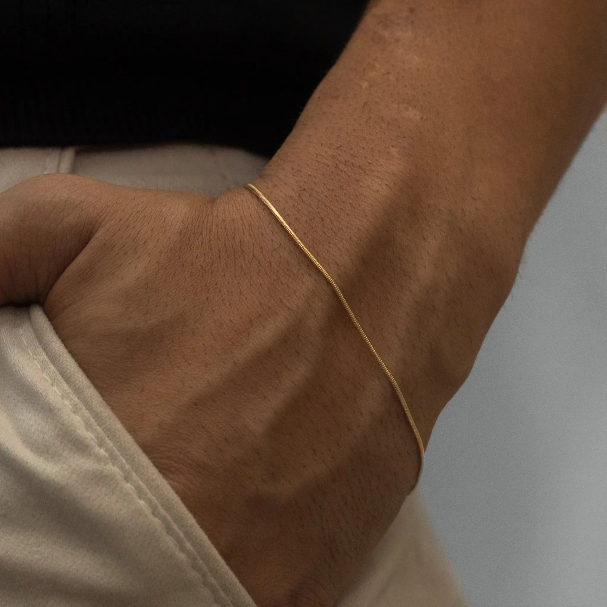 Pulseira Rabo de Rato 1.2mm Banhado a ouro 18k