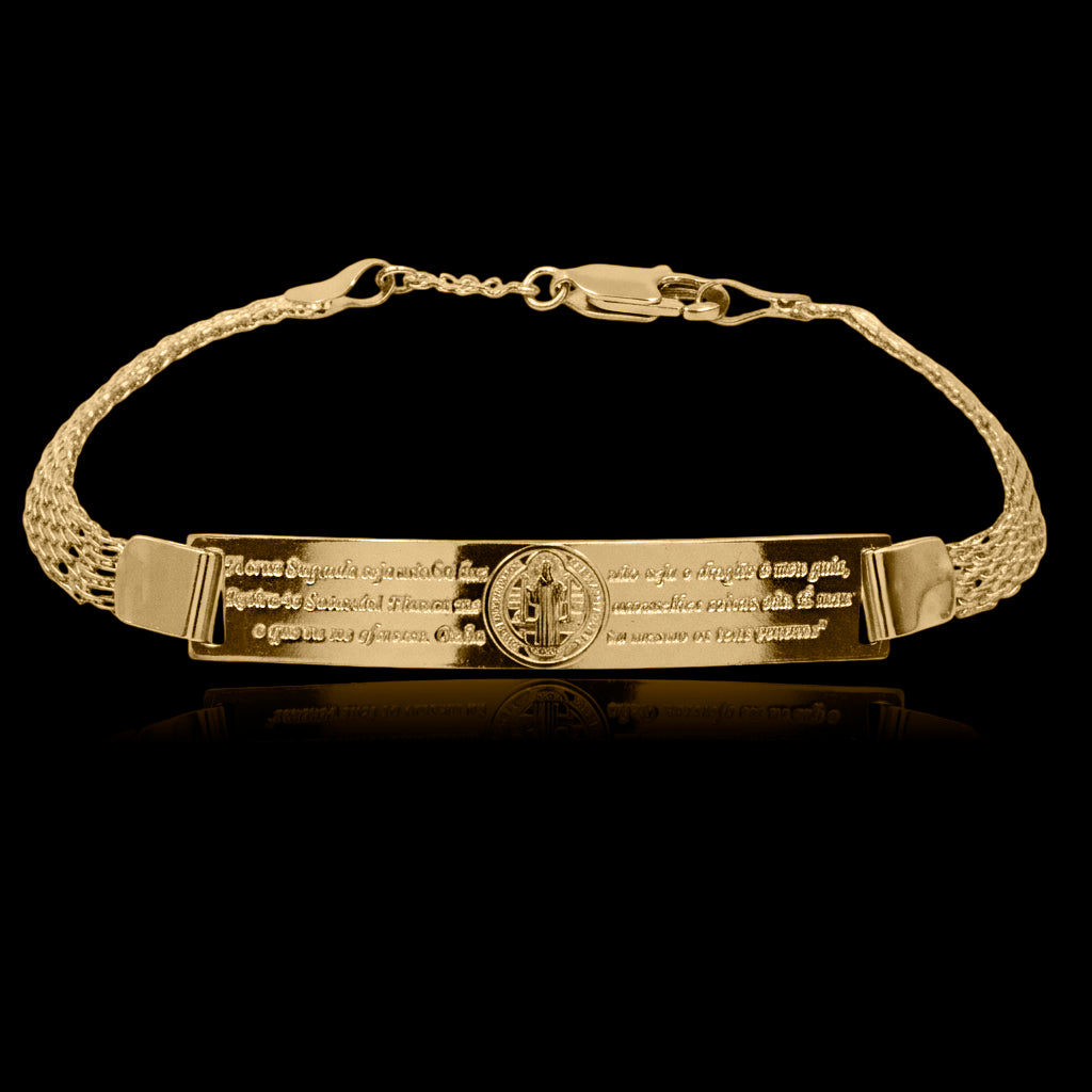 Pulseira São Bento Banhado a Ouro 18k