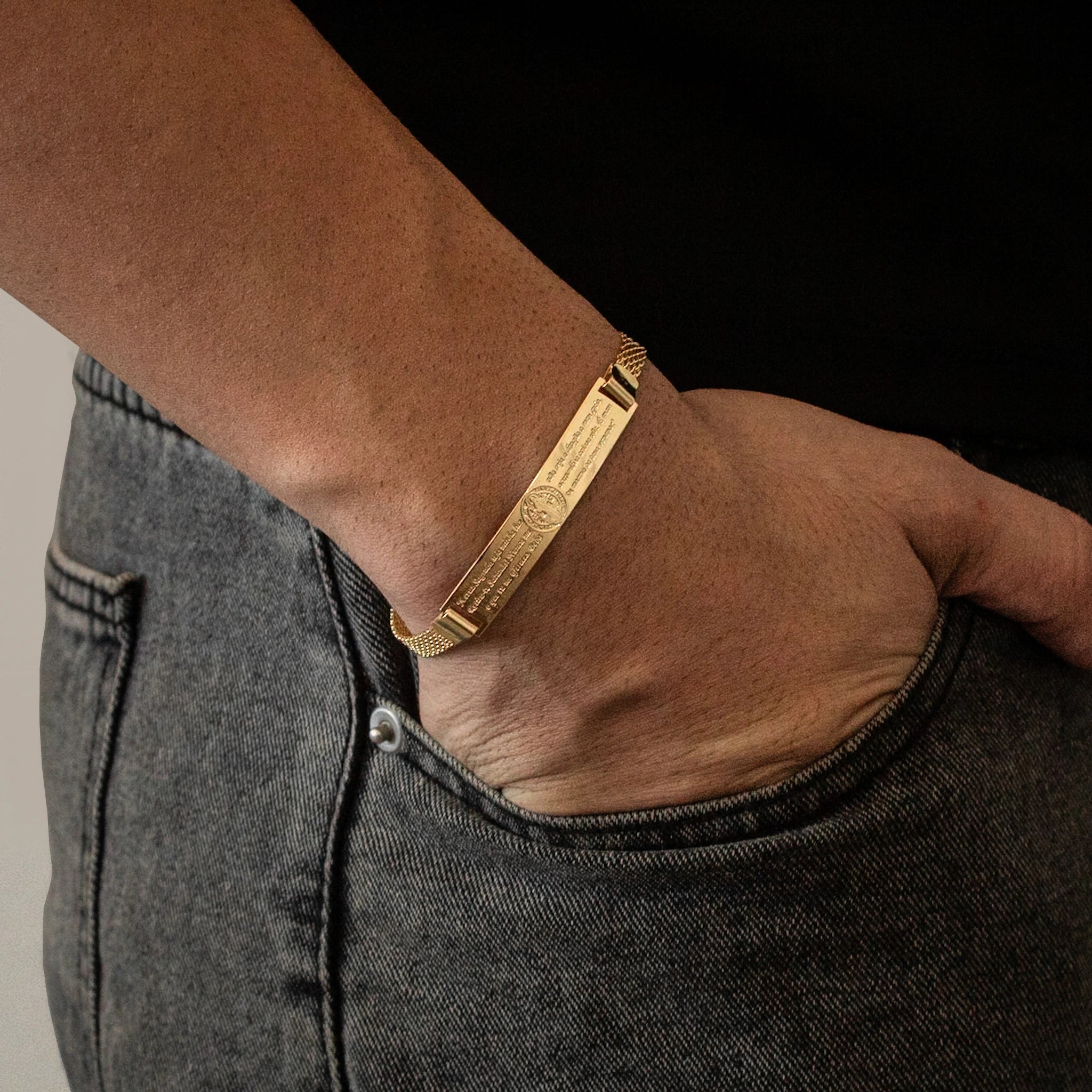 Pulseira São Bento Banhado a Ouro 18k