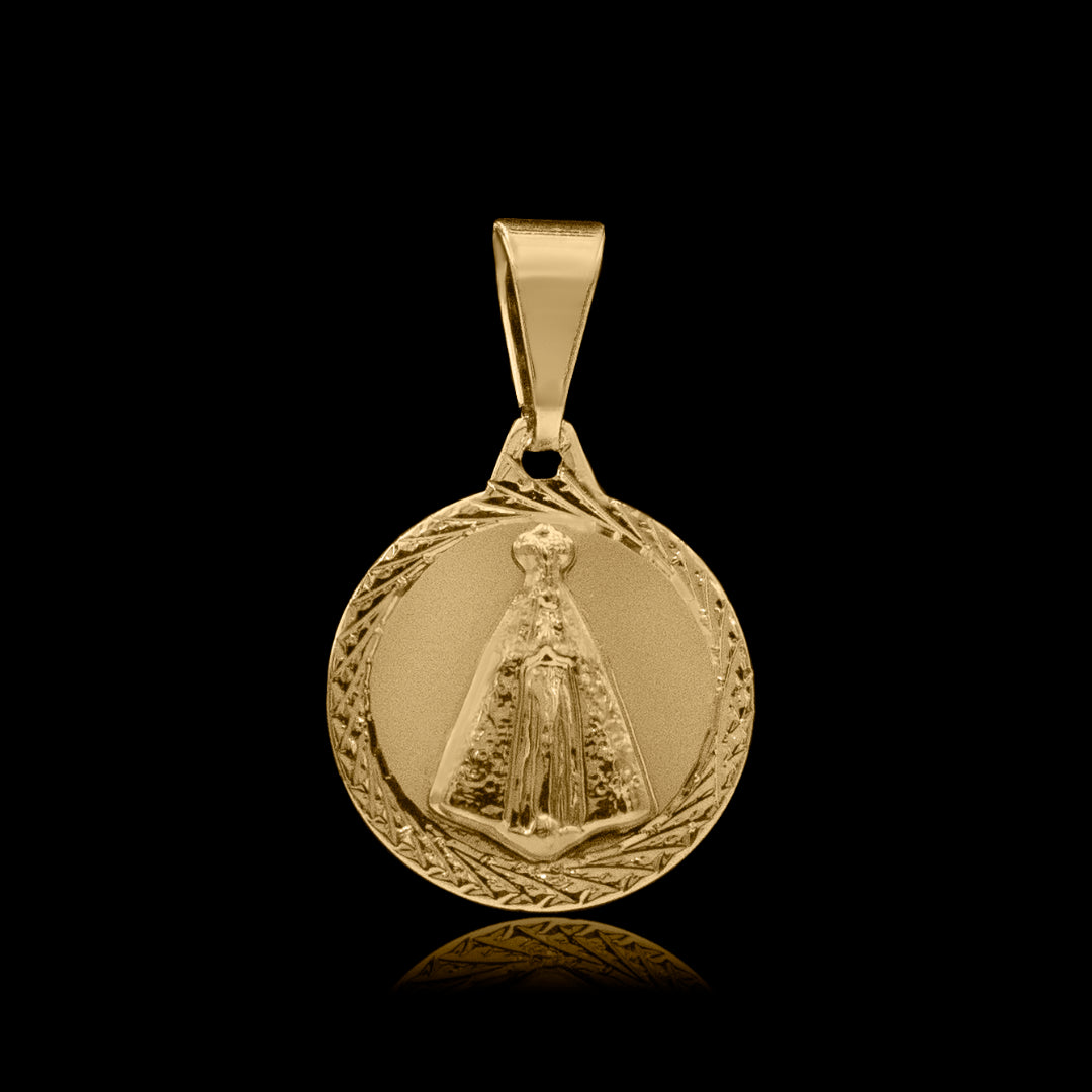 Pingente Nossa Senhora Aparecida Banhado a Ouro 18k