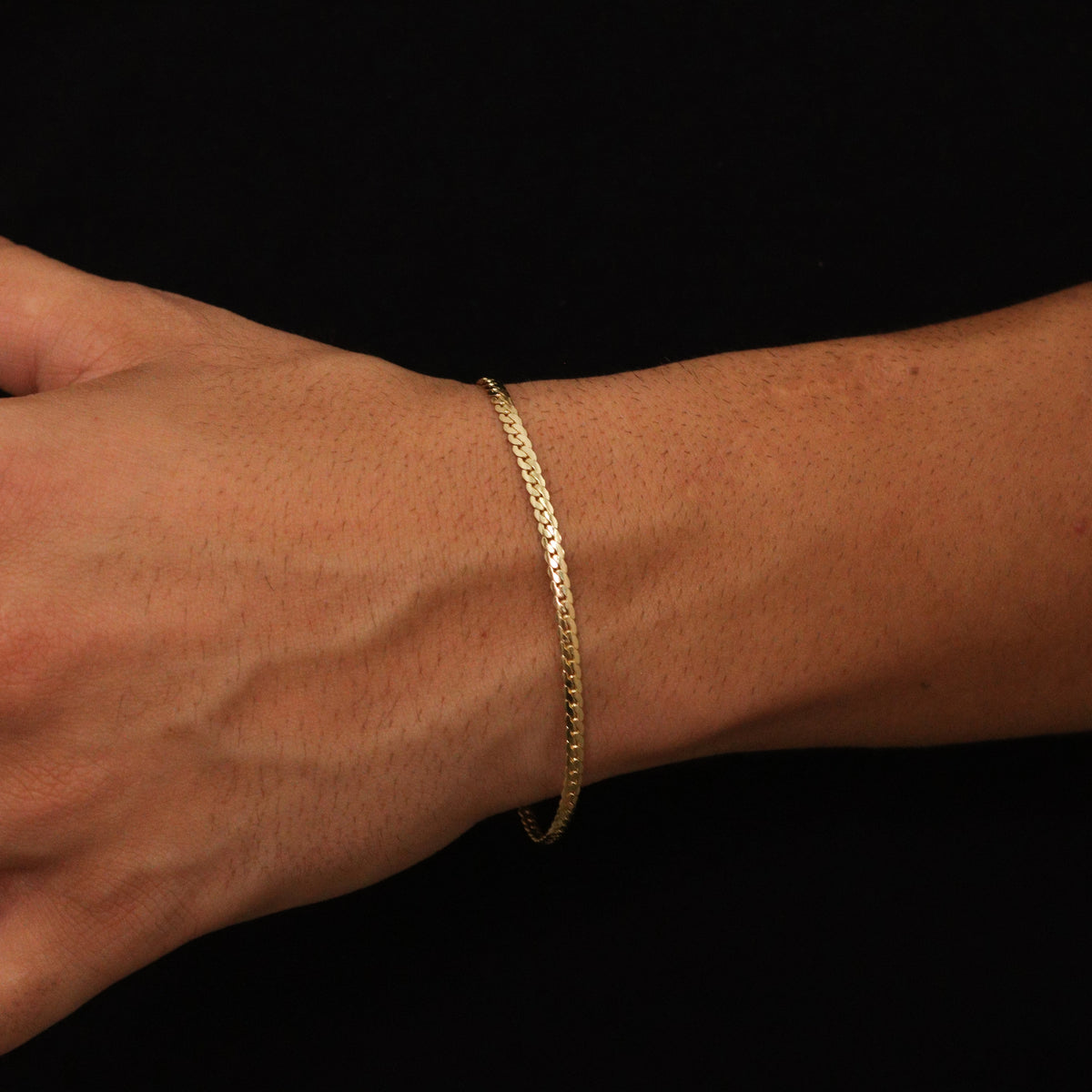 Pulseira Grumet Laminada 3mm Banhada a Ouro 18k