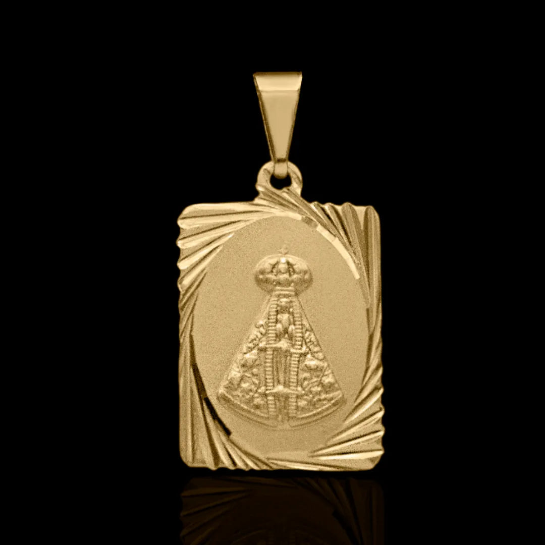 Pingente Nossa Senhora Aparecida banhado a ouro 18k
