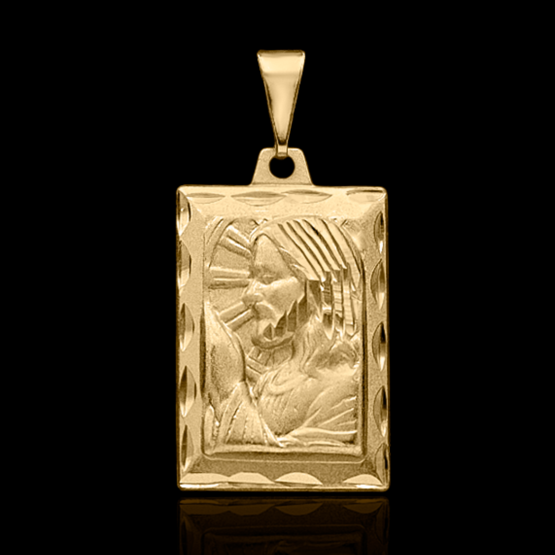 Pingente Jesus Cristo G 25mmx17mm Banhado a Ouro 18k