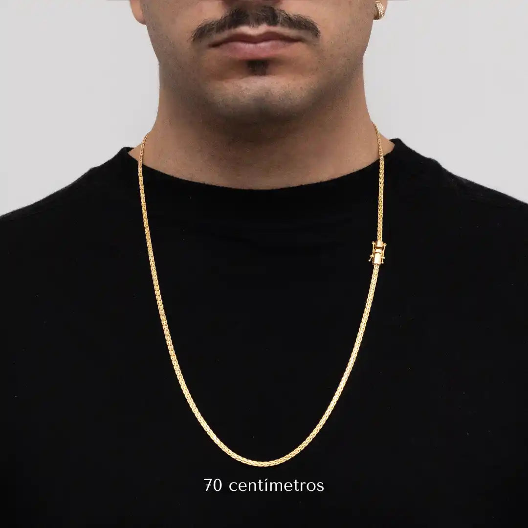 Corrente Royal Link 3mm Banhado a Ouro 18k