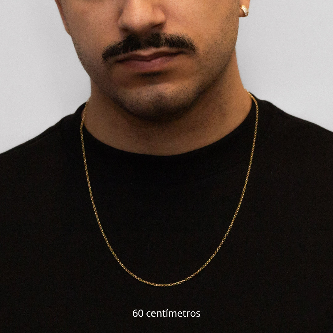 Corrente Portuguesa 1,5mm Banhado a Ouro 18k