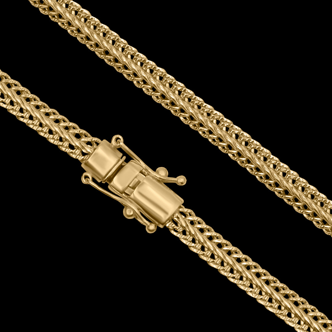 Corrente King Rope 4,5mm Banhado a Ouro 18k