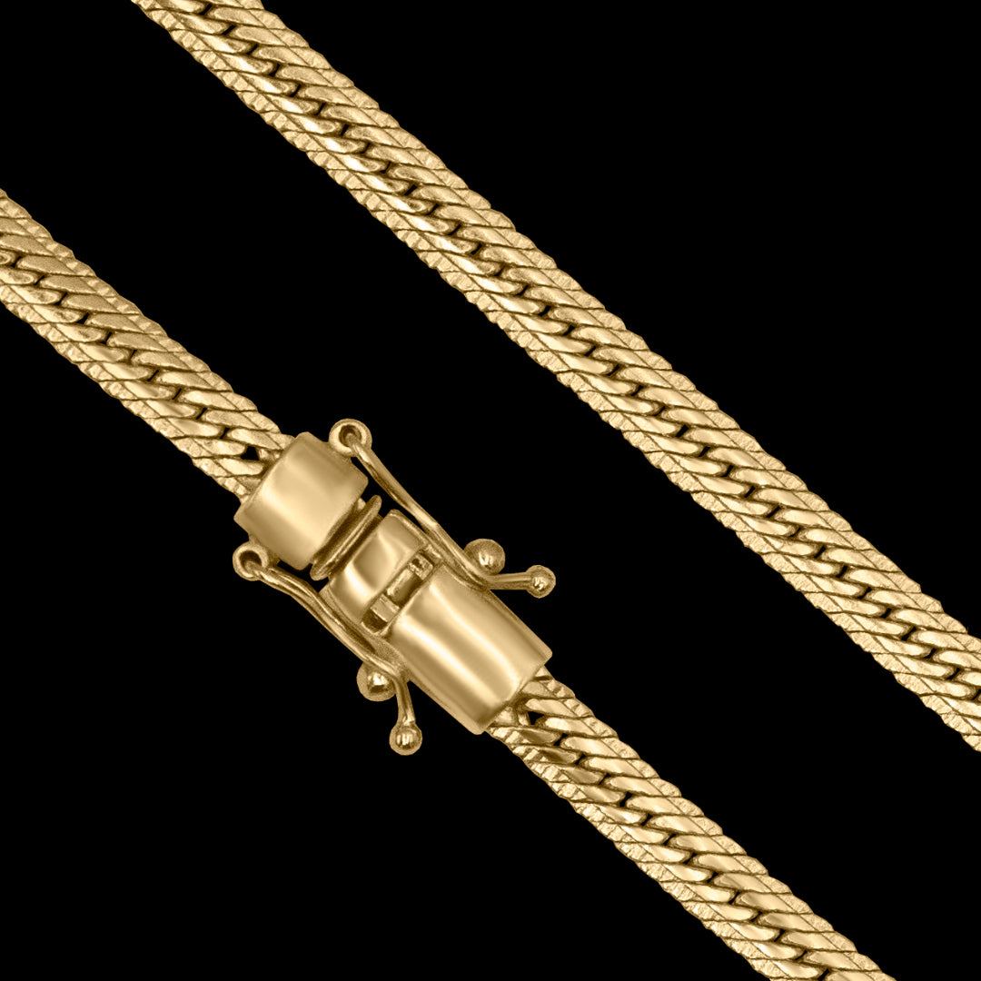 Corrente Snake 4,5mm Banhado a Ouro 18k