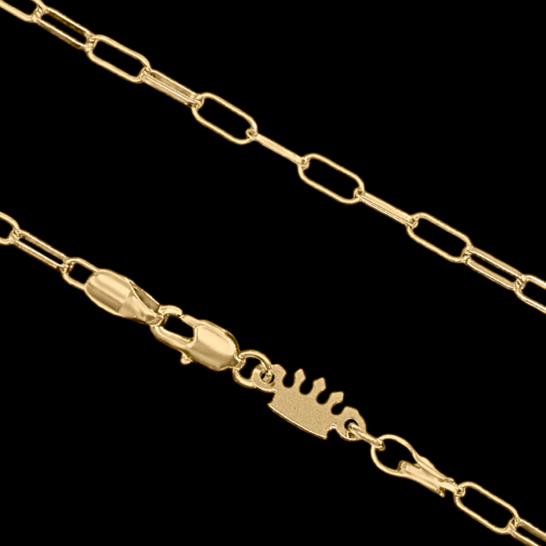 Corrente Cartie 3mm banhado a Ouro 18k
