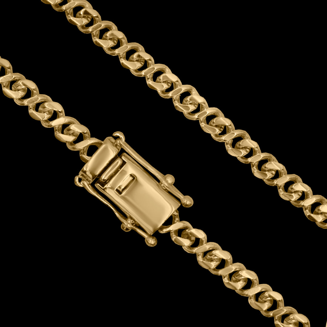 Corrente Imperador 5mm Banhado a Ouro 18k