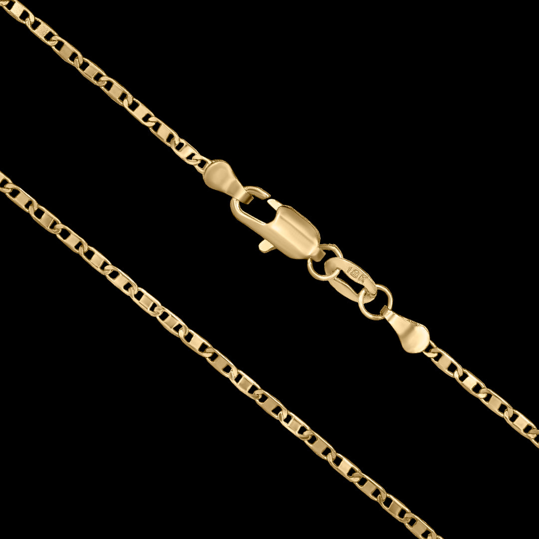 Corrente Piastrine 2mm Banhado a Ouro 18k