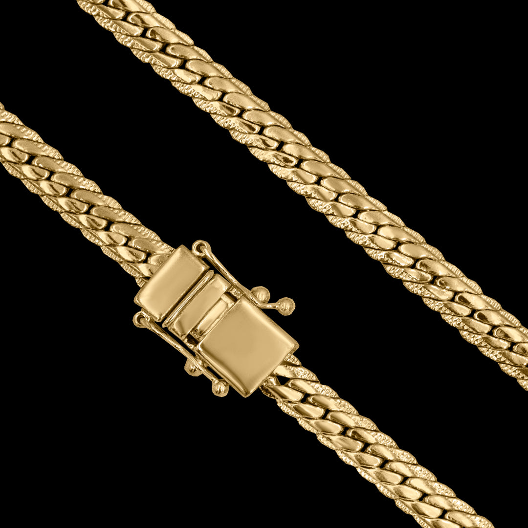Corrente Snake 6mm Banhado a Ouro 18k