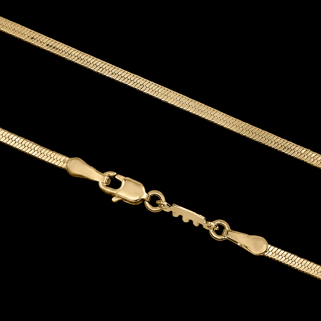 Corrente Laminada 2mm Banhado a Ouro 18k