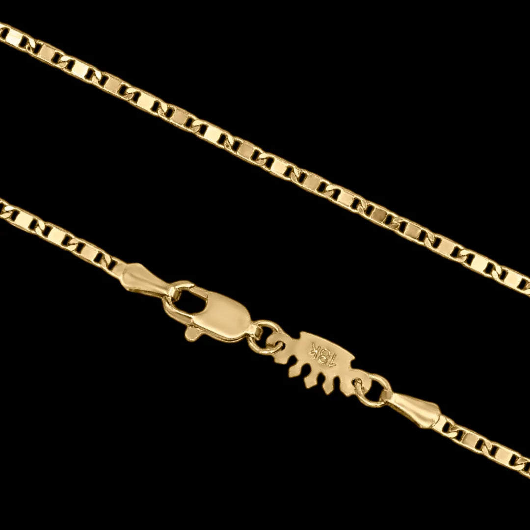 Corrente Piastrine 2mm Banhado a Ouro 18k