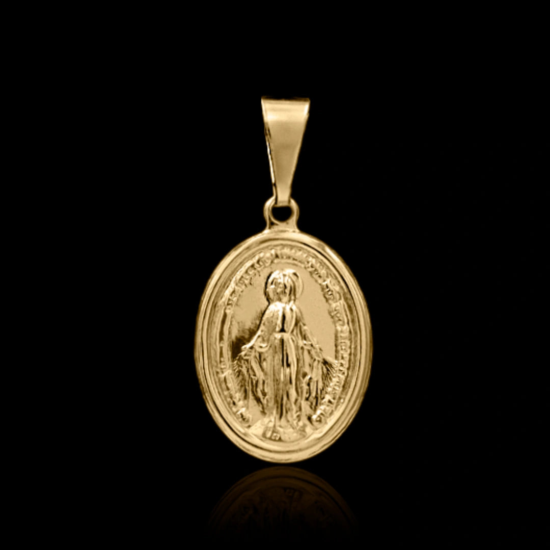 Pingente Nossa Senhora das Graças Banhado a ouro 18k