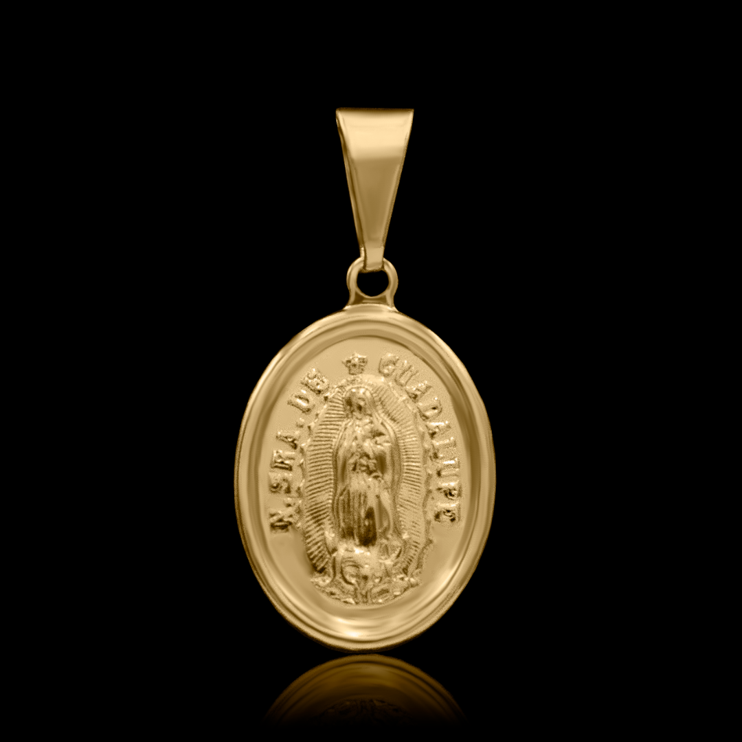 Pingente Nossa Senhora de Guadalupe banhado a ouro 18k