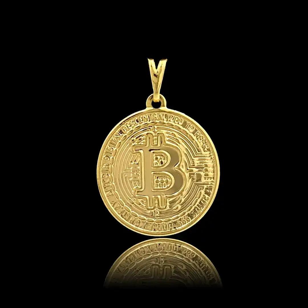 Pingente Bitcoin Banhado a Ouro 18k - Rei18k