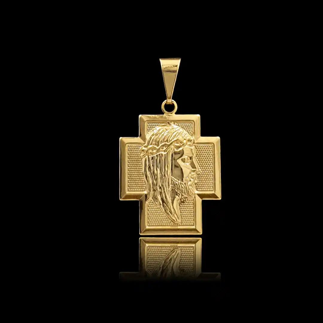 Pingente Face Cristo 2 Banhado a Ouro 18k - Rei18k