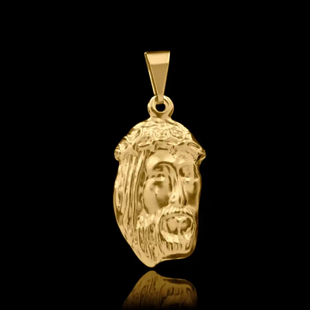 Pingente Face de Cristo P Banhado a Ouro 18k
