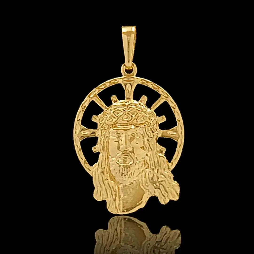 Pingente Jesus Cristo Coroa Banhado a Ouro 18k - Rei18k