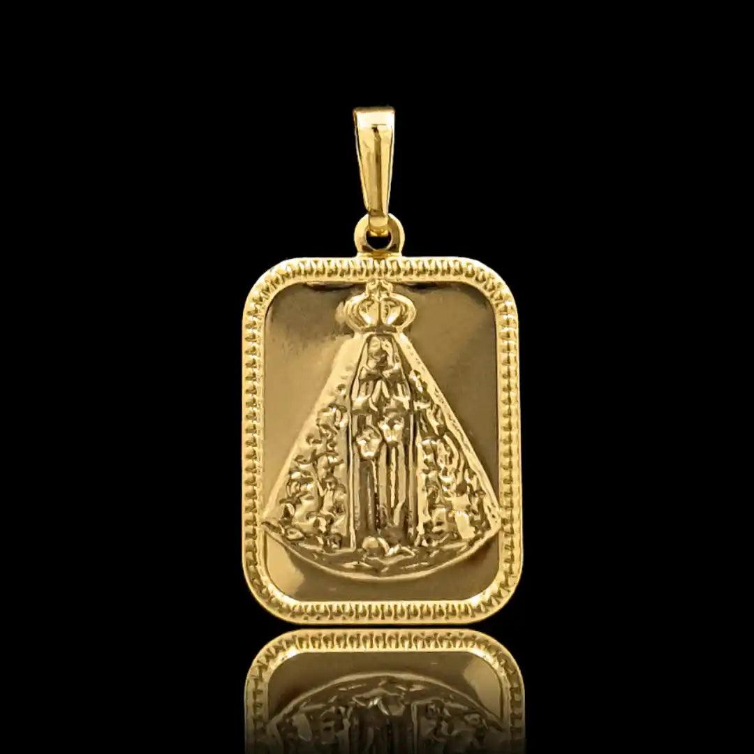 Pingente Nossa Senhora Aparecida Banhado a Ouro 18k - Rei18k