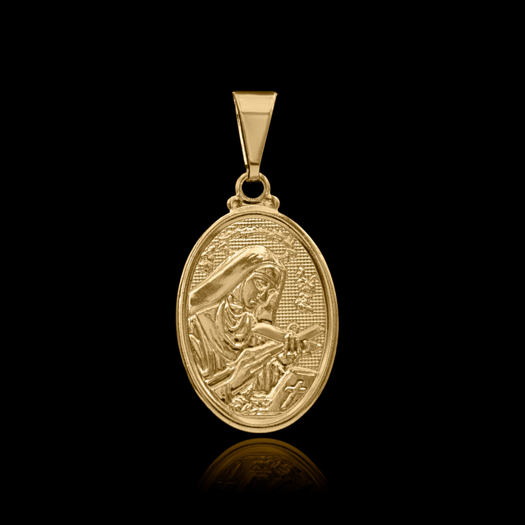Pingente Santa Rita Banhado a Ouro 18k